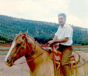 John Watson on his cutting horse